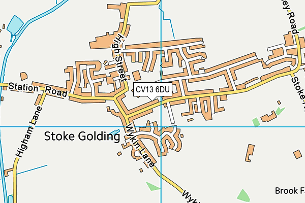 CV13 6DU map - OS VectorMap District (Ordnance Survey)