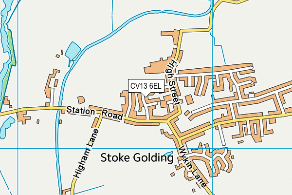 CV13 6EL map - OS VectorMap District (Ordnance Survey)