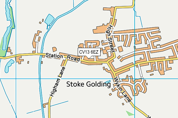 CV13 6EZ map - OS VectorMap District (Ordnance Survey) CV13 6EZ map - OS VectorMap District (Ordnance Survey)