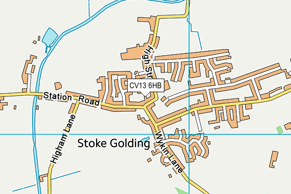CV13 6HB map - OS VectorMap District (Ordnance Survey) CV13 6HB map - OS VectorMap District (Ordnance Survey)