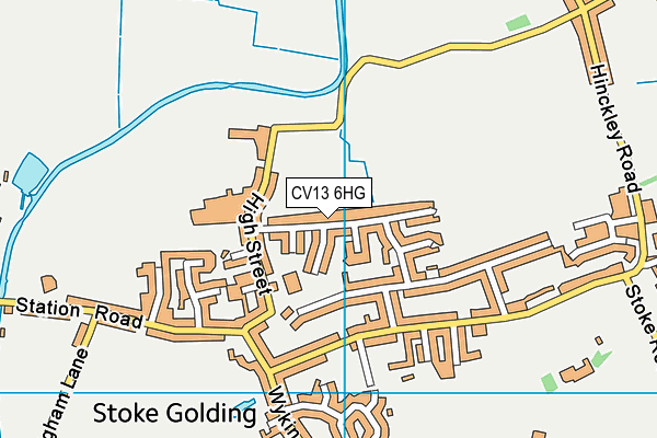 CV13 6HG map - OS VectorMap District (Ordnance Survey) CV13 6HG map - OS VectorMap District (Ordnance Survey)