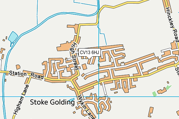 CV13 6HJ map - OS VectorMap District (Ordnance Survey)