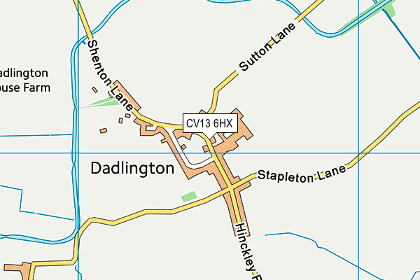 CV13 6HX map - OS VectorMap District (Ordnance Survey)