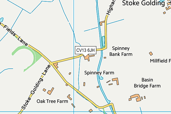 CV13 6JH map - OS VectorMap District (Ordnance Survey) CV13 6JH map - OS VectorMap District (Ordnance Survey)