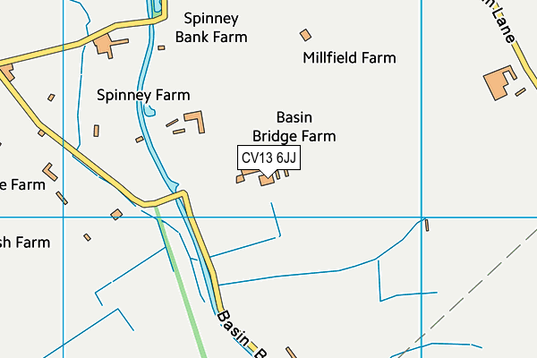 CV13 6JJ map - OS VectorMap District (Ordnance Survey) CV13 6JJ map - OS VectorMap District (Ordnance Survey)