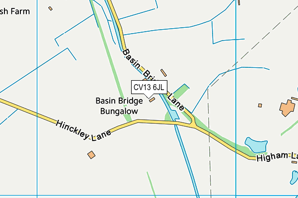 CV13 6JL map - OS VectorMap District (Ordnance Survey) CV13 6JL map - OS VectorMap District (Ordnance Survey)