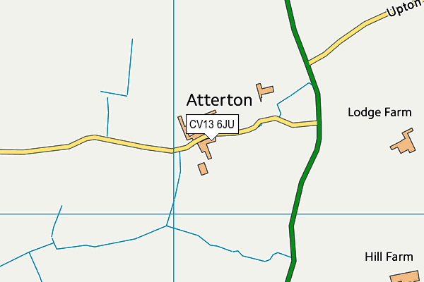 CV13 6JU map - OS VectorMap District (Ordnance Survey)