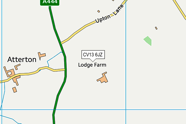 CV13 6JZ map - OS VectorMap District (Ordnance Survey)