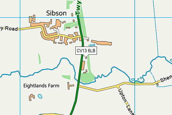 CV13 6LB map - OS VectorMap District (Ordnance Survey)