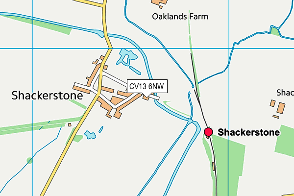 CV13 6NW map - OS VectorMap District (Ordnance Survey)