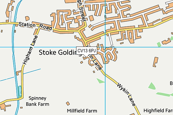 CV13 6PJ map - OS VectorMap District (Ordnance Survey) CV13 6PJ map - OS VectorMap District (Ordnance Survey)