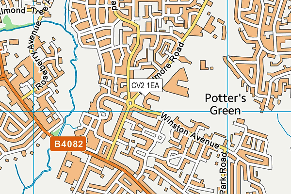 CV2 1EA map - OS VectorMap District (Ordnance Survey) CV2 1EA map - OS VectorMap District (Ordnance Survey)