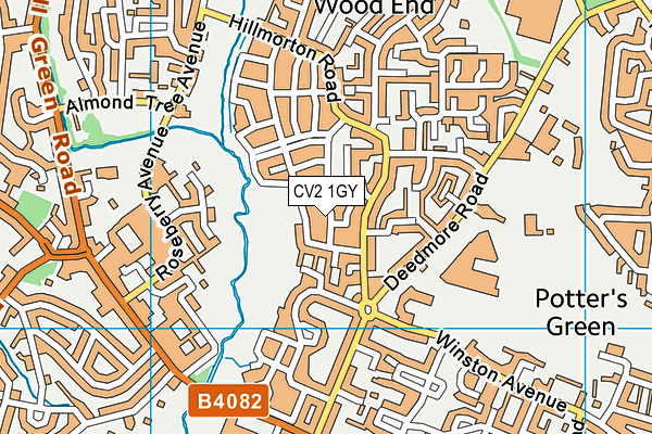 CV2 1GY map - OS VectorMap District (Ordnance Survey) CV2 1GY map - OS VectorMap District (Ordnance Survey)
