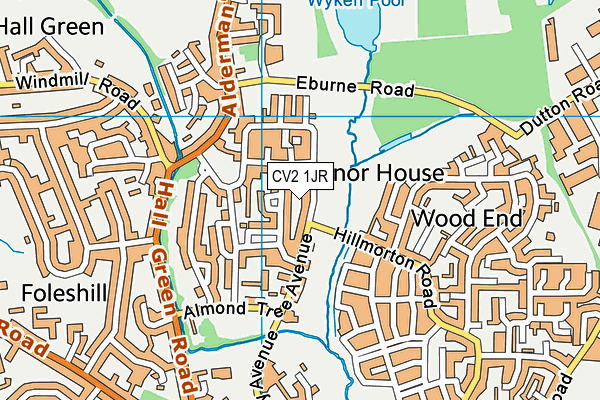 CV2 1JR map - OS VectorMap District (Ordnance Survey) CV2 1JR map - OS VectorMap District (Ordnance Survey)