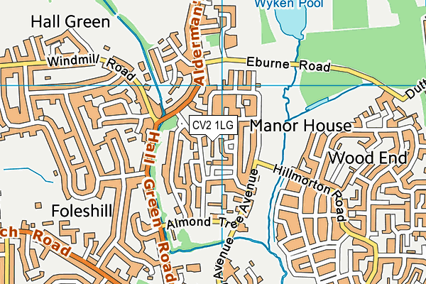 CV2 1LG map - OS VectorMap District (Ordnance Survey) CV2 1LG map - OS VectorMap District (Ordnance Survey)