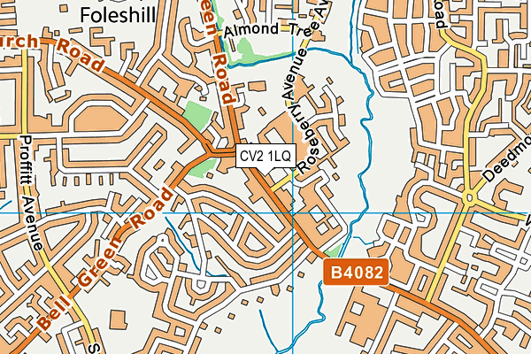 CV2 1LQ map - OS VectorMap District (Ordnance Survey)