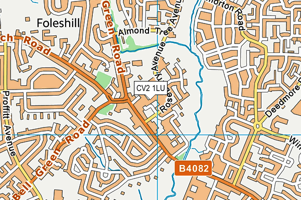 CV2 1LU map - OS VectorMap District (Ordnance Survey) CV2 1LU map - OS VectorMap District (Ordnance Survey)