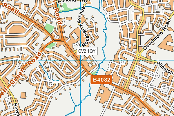 CV2 1QY map - OS VectorMap District (Ordnance Survey) CV2 1QY map - OS VectorMap District (Ordnance Survey)
