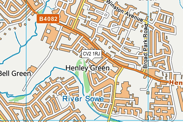 CV2 1RJ map - OS VectorMap District (Ordnance Survey) CV2 1RJ map - OS VectorMap District (Ordnance Survey)