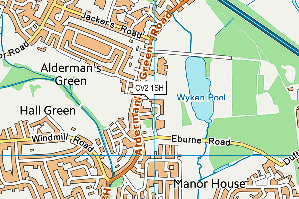 CV2 1SH map - OS VectorMap District (Ordnance Survey) CV2 1SH map - OS VectorMap District (Ordnance Survey)