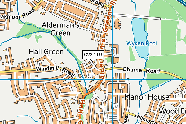 CV2 1TU map - OS VectorMap District (Ordnance Survey) CV2 1TU map - OS VectorMap District (Ordnance Survey)