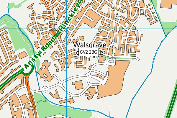 CV2 2BG map - OS VectorMap District (Ordnance Survey) CV2 2BG map - OS VectorMap District (Ordnance Survey)