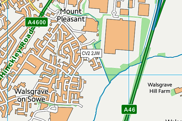 CV2 2JW map - OS VectorMap District (Ordnance Survey) CV2 2JW map - OS VectorMap District (Ordnance Survey)