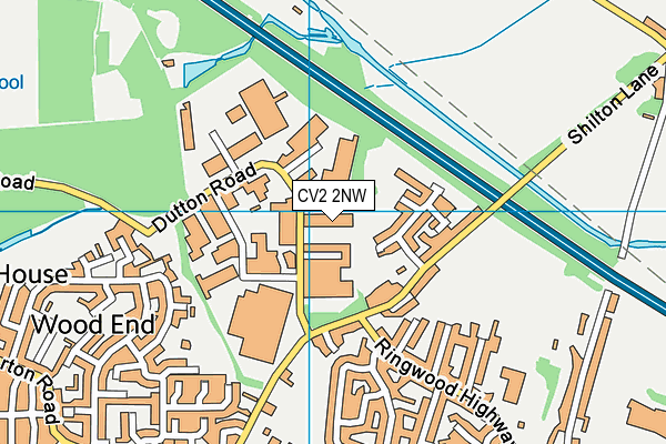 CV2 2NW map - OS VectorMap District (Ordnance Survey) CV2 2NW map - OS VectorMap District (Ordnance Survey)
