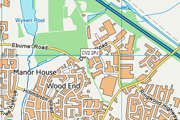 CV2 2PJ map - OS VectorMap District (Ordnance Survey) CV2 2PJ map - OS VectorMap District (Ordnance Survey)