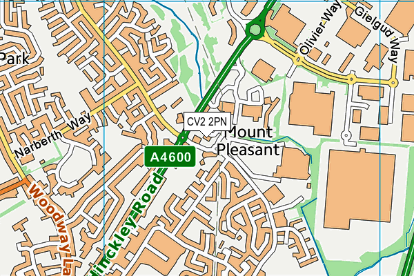 CV2 2PN map - OS VectorMap District (Ordnance Survey) CV2 2PN map - OS VectorMap District (Ordnance Survey)