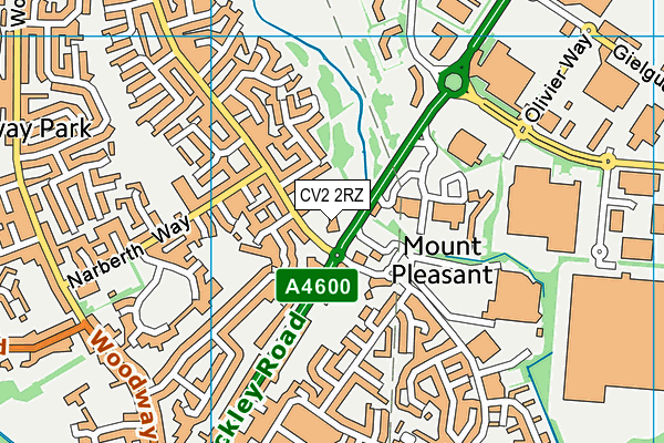 CV2 2RZ map - OS VectorMap District (Ordnance Survey) CV2 2RZ map - OS VectorMap District (Ordnance Survey)