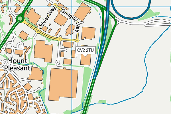 CV2 2TU map - OS VectorMap District (Ordnance Survey) CV2 2TU map - OS VectorMap District (Ordnance Survey)