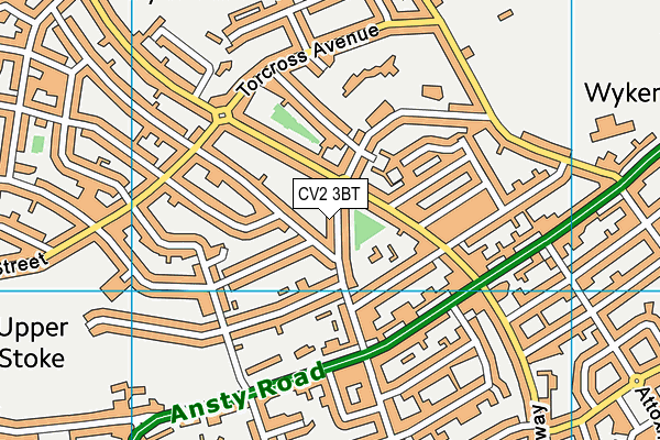 CV2 3BT map - OS VectorMap District (Ordnance Survey) CV2 3BT map - OS VectorMap District (Ordnance Survey)