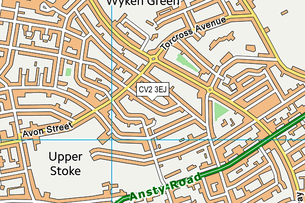 CV2 3EJ map - OS VectorMap District (Ordnance Survey) CV2 3EJ map - OS VectorMap District (Ordnance Survey)