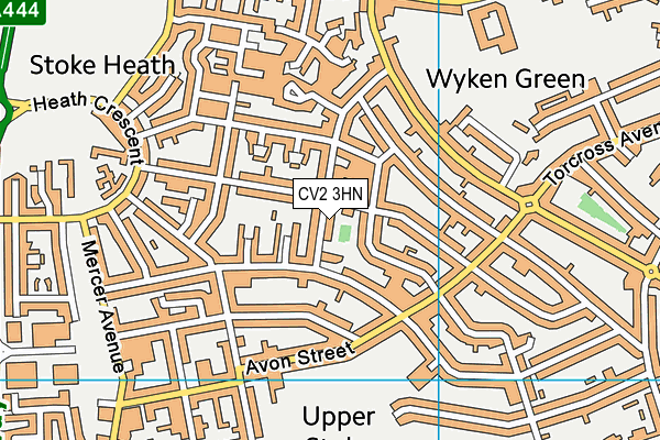 CV2 3HN map - OS VectorMap District (Ordnance Survey) CV2 3HN map - OS VectorMap District (Ordnance Survey)