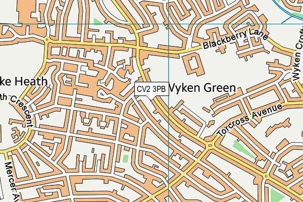 CV2 3PB map - OS VectorMap District (Ordnance Survey) CV2 3PB map - OS VectorMap District (Ordnance Survey)
