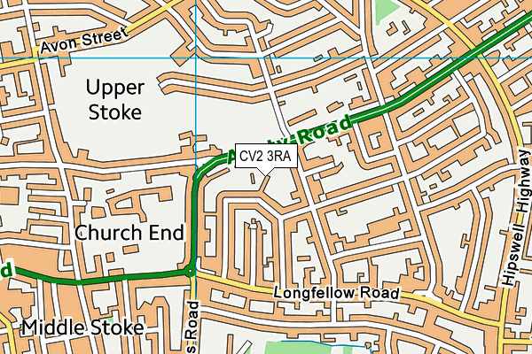 CV2 3RA map - OS VectorMap District (Ordnance Survey) CV2 3RA map - OS VectorMap District (Ordnance Survey)