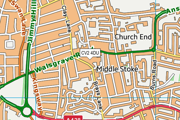 CV2 4DU map - OS VectorMap District (Ordnance Survey) CV2 4DU map - OS VectorMap District (Ordnance Survey)