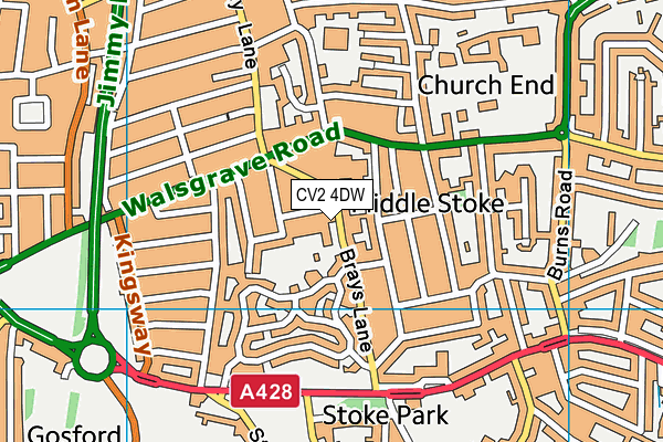 CV2 4DW map - OS VectorMap District (Ordnance Survey) CV2 4DW map - OS VectorMap District (Ordnance Survey)