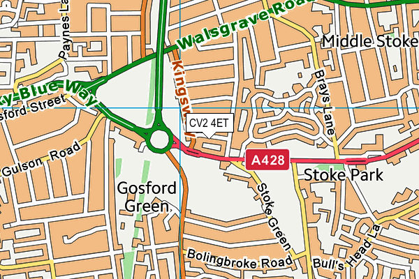 CV2 4ET map - OS VectorMap District (Ordnance Survey) CV2 4ET map - OS VectorMap District (Ordnance Survey)