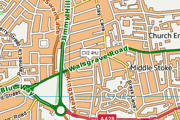 CV2 4HJ map - OS VectorMap District (Ordnance Survey) CV2 4HJ map - OS VectorMap District (Ordnance Survey)