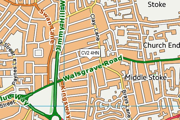 CV2 4HN map - OS VectorMap District (Ordnance Survey) CV2 4HN map - OS VectorMap District (Ordnance Survey)