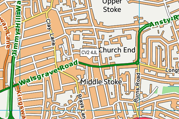 CV2 4JL map - OS VectorMap District (Ordnance Survey) CV2 4JL map - OS VectorMap District (Ordnance Survey)