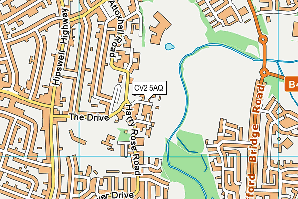 CV2 5AQ map - OS VectorMap District (Ordnance Survey) CV2 5AQ map - OS VectorMap District (Ordnance Survey)
