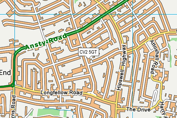 CV2 5GT map - OS VectorMap District (Ordnance Survey) CV2 5GT map - OS VectorMap District (Ordnance Survey)