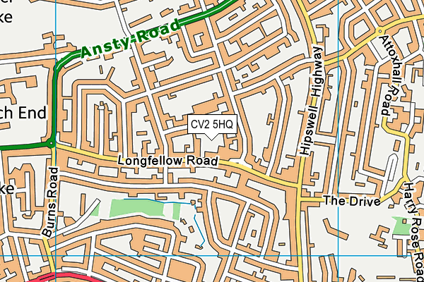 CV2 5HQ map - OS VectorMap District (Ordnance Survey) CV2 5HQ map - OS VectorMap District (Ordnance Survey)