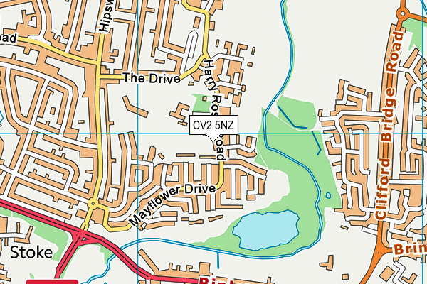 CV2 5NZ map - OS VectorMap District (Ordnance Survey) CV2 5NZ map - OS VectorMap District (Ordnance Survey)