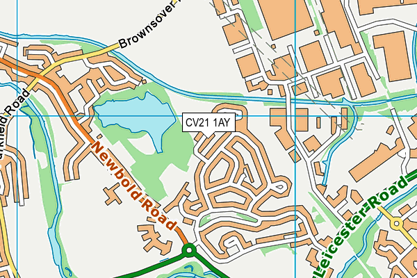 CV21 1AY map - OS VectorMap District (Ordnance Survey) CV21 1AY map - OS VectorMap District (Ordnance Survey)