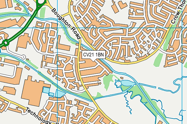 CV21 1BN map - OS VectorMap District (Ordnance Survey) CV21 1BN map - OS VectorMap District (Ordnance Survey)