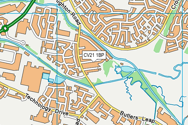 CV21 1BP map - OS VectorMap District (Ordnance Survey) CV21 1BP map - OS VectorMap District (Ordnance Survey)